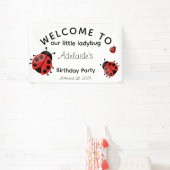 Banderoles Jote Rouge moderne Ladybug Bienvenue à l'anniversa (Insitu)