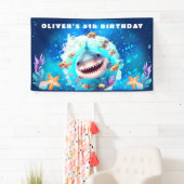 Banderoles Jote Shark Boy Fête d'anniversaire (En situation)