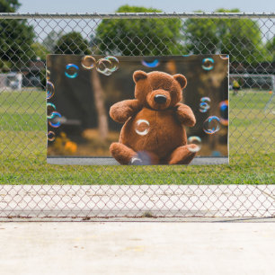 Banderoles Jouer ours en peluche et bulles Jeux de la fête en