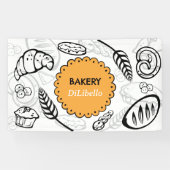 Banderoles Jouer Pain de Doodle Illustrations Boulangerie (Horizontal)