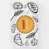 Banderoles Jouer Pain de Doodle Illustrations Boulangerie (Vertical)