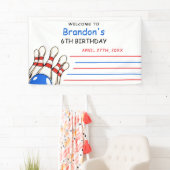 Banderoles Jouer Red & Blue Bowling thème 6e anniversaire (En situation)