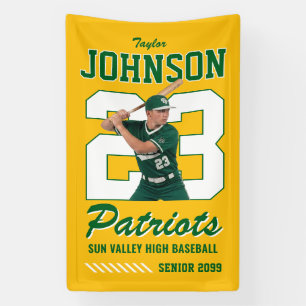 Banderoles Joueur de baseball Maillot personnalisé Photo Numé