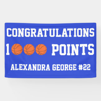 Banderoles Joueur de basket-ball ayant marqué 1000 points en