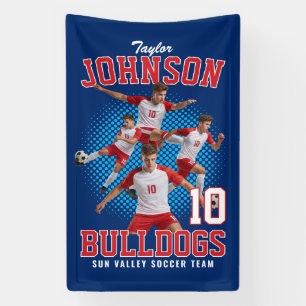 Banderoles Joueur de football Photo personnalisée Bootleg rét