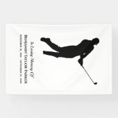Banderoles Joueur de golf Bereavthy Sympathy Funeral Memorial (Horizontal)