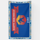 Banderoles Joueur de hockey fête d'anniversaire (Vertical)