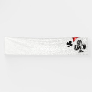 Banderoles Joueur de poker Joueur de cartes de jouer costumes