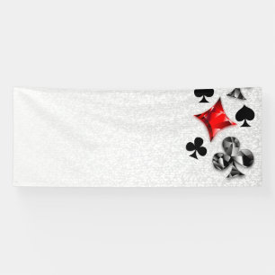 Banderoles Joueur de poker Joueur de cartes de jouer costumes