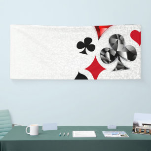 Banderoles Joueur de poker Joueur de cartes de jouer costumes