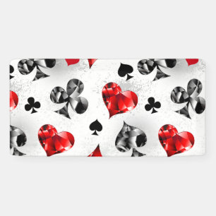 Banderoles Joueur de poker Joueur de cartes de jouer costumes