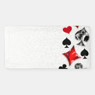 Banderoles Joueur de poker Joueur de cartes de jouer costumes