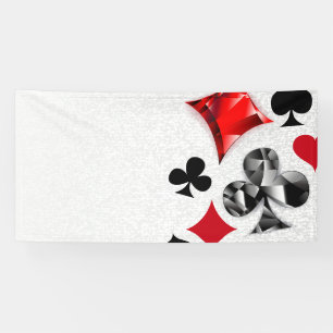 Banderoles Joueur de poker Joueur de cartes de jouer costumes