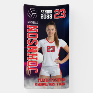 Banderoles Joueur de volley-ball Photo de la classe senior Lu