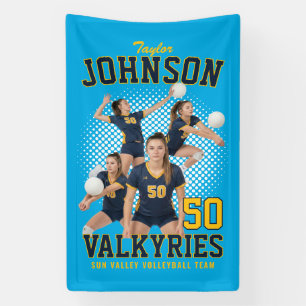 Banderoles Joueur de volley-ball Photo personnalisée Bootleg