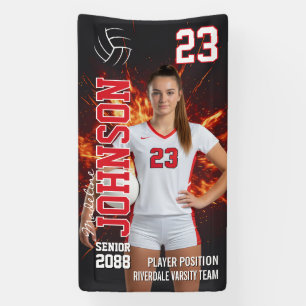 Banderoles Joueuse de volley-ball senior Photo sportive verti