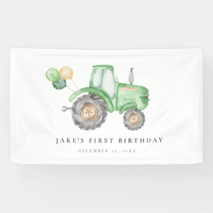 Banderoles Jour d'anniversaire du jote Green Tractor