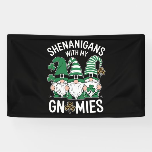 Banderoles Jour de la Saint Patrick Lucky Shamrock Leopard Gn (Horizontal)