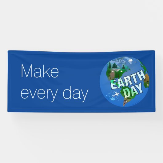 Banderoles Jour de la terre de nuit (Horizontal)