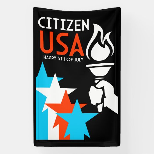 Banderoles Jour de l'indépendance américaine (Verticale)