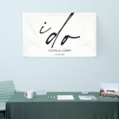 Banderoles Jour de mariage Élégant Script I Do (Salon professionnel)