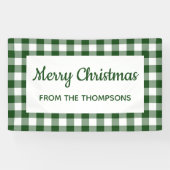 Banderoles Jour de Noël du Buffle Blanc Vert (Horizontal)
