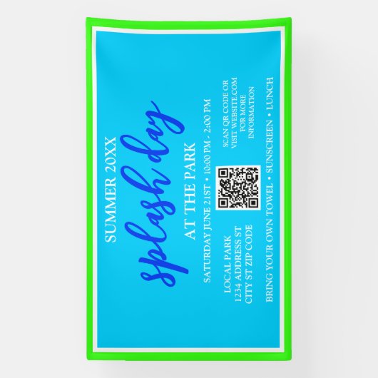 Banderoles Jour d'été à l'aube au parc | Evénement extérieur  (Verticale)