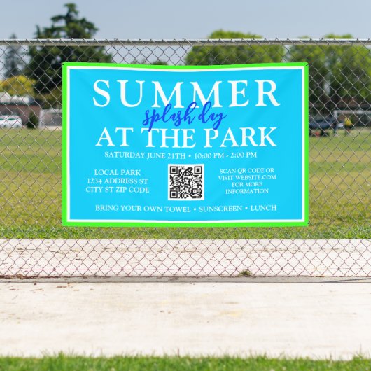 Banderoles Jour d'été à l'aube au parc | Signal d'événement e (Insitu)