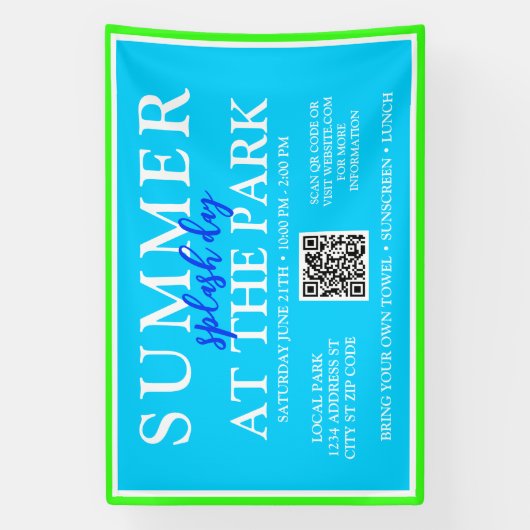 Banderoles Jour d'été à l'aube au parc | Signal d'événement e (Verticale)