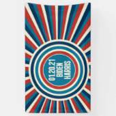 Banderoles Jour d'Inauguration Biden Harris Rouge Blanc Bleu (Vertical)