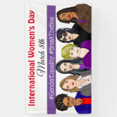 Banderoles Journée internationale de la femme 8 mars (Vertical)