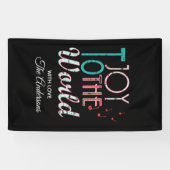 Banderoles Joy to the World Christmas Typography Notes musica (Horizontal)