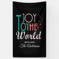 Joy to the World Christmas Typography Notes musica