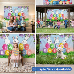 Banderoles Joyeuse chasse aux œufs de Pâques Lapin de Pâques
