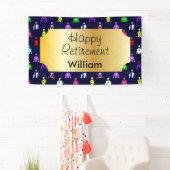 Banderoles Joyeuse course de chevaux de retraite Jockey Soies (En situation)