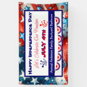 Banderoles Joyeuse fête de l'indépendance | 4 juillet (Vertical)