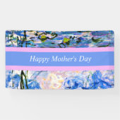 Banderoles Joyeuse fête des mères, arrière - plan de nénuphar (Horizontal)