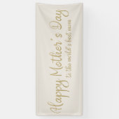 Banderoles Joyeuse Fête des Mères Cream Gold Script (Vertical)