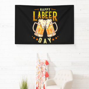 Banderoles Joyeuse fête du Labeer drôle de fête du Travail