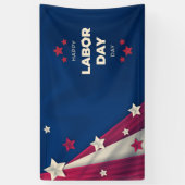 Banderoles Joyeuse Fête du Travail Usa Drapeau Rouge Blanc Bl (Vertical)