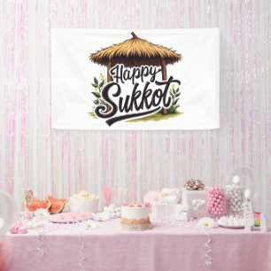 Banderoles Joyeuse fête juive Sukkot Hanoukka