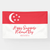 Banderoles Joyeuse fête nationale de Singapour Drapeau de Sin (Horizontal)