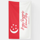 Banderoles Joyeuse fête nationale de Singapour Drapeau de Sin (Vertical)