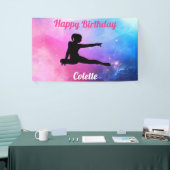 Banderoles Joyeuse Gymnastique d'anniversaire rose et bleu ba (Salon professionnel)