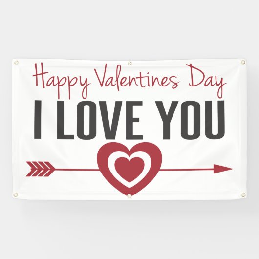 Banderoles Joyeuse journée Valentines (Horizontal)