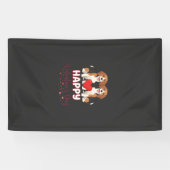 Banderoles Joyeuse Saint-Valentin Couple de Beagles (Horizontal)