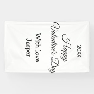 Banderoles Joyeuse Saint-Valentin nom amour simple année styl