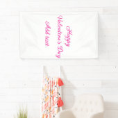 Banderoles Joyeuse Saint-Valentin texte rose nom message (En situation)