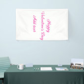 Banderoles Joyeuse Saint-Valentin texte rose nom message (Salon professionnel)