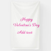 Banderoles Joyeuse Saint-Valentin texte rose nom message (Vertical)